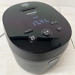 M【中古品】SHARP シャープ 炊飯器 5.5合 IH式 PLAINLY 匠の火加減 ブラック KS-HF10B-B 2022年製　キッチン家電の画像