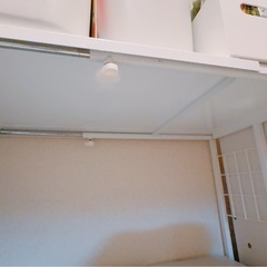 11/21まで！取引者きめます！コメントください！横に伸縮する棚　白【12月13.14日に取引希望】の画像