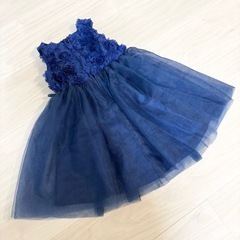 【美品】キャサリンコテージ ネイビーブルーベビードレス 90cm フォーマル　キッズドレスの画像