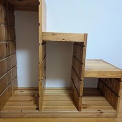 IKEA TROFAST トロファスト フレーム 階段型（木製+ホワイト）セットの画像