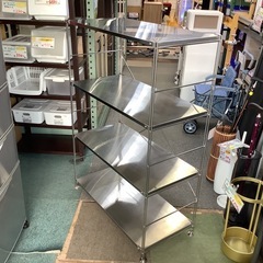【リサイクルサービス八光】幅84cm　無印良品　ステンレスユニットシェルフの画像