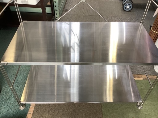 【リサイクルサービス八光】幅84cm　無印良品　ステンレスユニットシェルフ