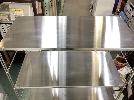 【リサイクルサービス八光】幅84cm　無印良品　ステンレスユニットシェルフ
