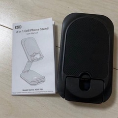 スマホ タブレット スタンド 黒の画像