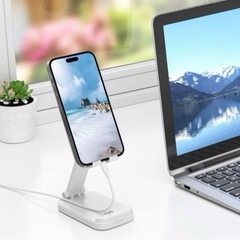 スマホ タブレット スタンド 黒の画像