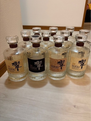 色々なウイスキーの空き瓶