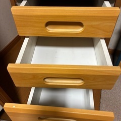 ワゴン 3段 デスクワゴン サイドワゴン チェスト 学習デスク 学習机  袖机の画像