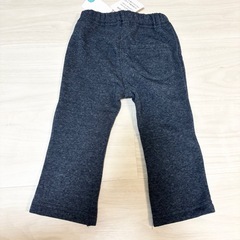 【新品未使用】西松屋 裏起毛 膝 うさぎ アップリケパンツ 80cmの画像