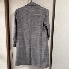 メンズ　GU グレンチェック　チェスターコート　 Sの画像