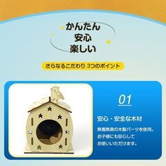 工作キット 鳥小屋 巣箱 プラネタリウム 簡単 自由工作 自由研究 夏休み 小学生 子供 低学年 おもちゃ 知育玩具 かわいい STEAM教育 科学 理科 DIY ナイトランプの画像