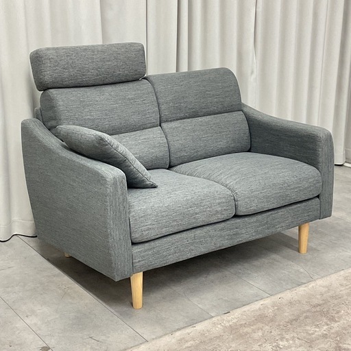 KK-19【新入荷　リサイクル品】ニトリ　N-ポケット　A4R 2シーターソファ　グレー