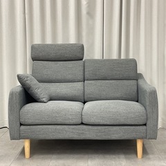 KK-19【新入荷　リサイクル品】ニトリ　N-ポケット　A4R 2シーターソファ　グレーの画像