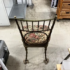 H2511-385 ヴィンテージ　アクセントチェアー　キズ汚れ有りの画像