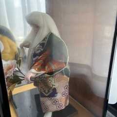 雛人形 鏡獅子製 桜の花束付きの画像