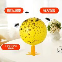 コバエ取り 5個セット LED発光 粘着ボール 無臭 静音 夏 トラップ コバエ 蚊 ハエ 誘引 捕獲 駆除 害虫対策 簡単設置 室内用 リビング 虫除け USB給電 長持ちの画像