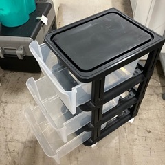 O 2511-388 サイドチェスト3段　キャスター付き　キズ汚れ有りの画像