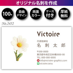 名刺印刷 100枚 両面 フルカラー 紙ケース付 No.2…