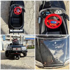 【❗️✨インテリアにもおすすめ✨❗️】ジャンク品　日産スカイラインGT-R風✨手押し乗用カー ブラック 現状品の画像