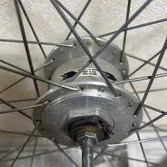 27インチ　LEDオートライト　フロントホイール　ハブダイナモ　自転車　前輪　リム　ホイール交換　の画像