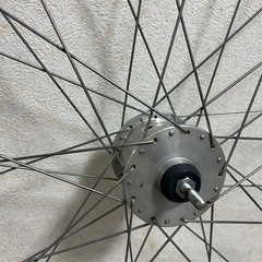 27インチ　LEDオートライト　フロントホイール　ハブダイナモ　自転車　前輪　リム　ホイール交換　の画像