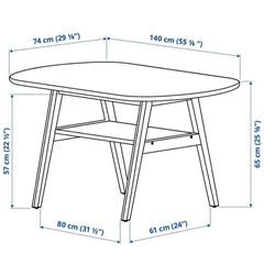 IKEA HALVDAN ダイニングテーブル 140cmの画像