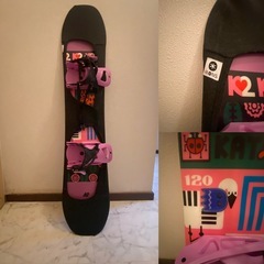 スノーボードセット（板ビンディング、ボードカバー、ブーツ2足、ウェア上下、ヘルメット、小物等）の画像