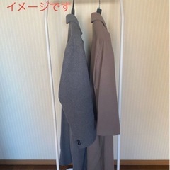 現地受取　ドウシシャ コンパクト ハンガーラック  ホワイトの画像