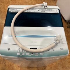 【愛品館 市原店】Haier　2021年製　5.5Kg洗濯機　JW-U55HK　【愛市I4S034382-104】の画像