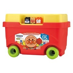 【はじめてのブロックワゴン】ブロック一部不足／ワゴン収納便利！の画像