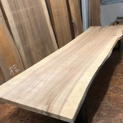 激安 高級 特大 一枚板ダイニングローテーブル 長さ250cm 高さ変更可能☆の画像