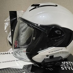 ほぼ未使用　Kabuto EXCEED-2 ジェットヘルメット ホワイト　Mの画像