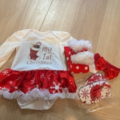 ベビー服 クリスマスドレスセット　１回のみ着用 の画像