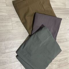 木綿浴衣 黒地　千筋縞×鮫 麻の葉模様 洗える 夏着物 2本の画像