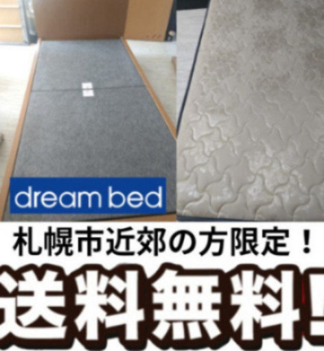 札幌市近郊の方限定！送料無料！ドリームベッド シングルベッドとボンネルコイルマットレス付き
