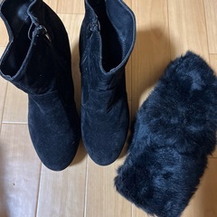 🔴⭐️無料　黒いブーツ　Mサイズの画像