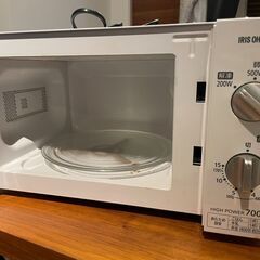 無料電子レンジ【故障あり】　アイリスオーヤマIMB-T174-5-Wの画像