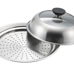 日本製　ヨシカワ 見える！フライパン用蒸し器 20～22cm用 箱無しの画像