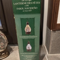 クリスマスランタン スノードーム LED インテリア レトロ コストコ サンタの画像