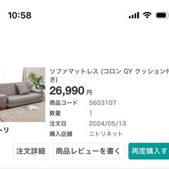 ソファーベッド(ニトリ)の画像