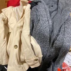 コート、パーカー、スカートの画像
