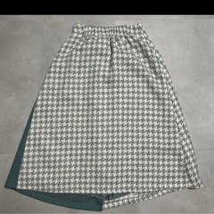 新品Eprouveエプローブ/ワールド 千鳥柄Aラインフレアスカートの画像