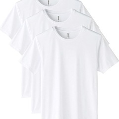 【新品】グリマー インターロック ドライTシャツ 白 L 3枚組の画像