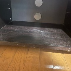 【大型テレビも載せられる】ウッド調テレビ台の画像