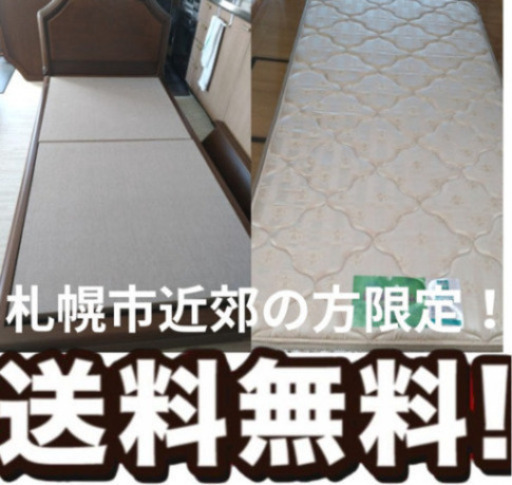 札幌市近郊の方限定！送料無料！フランスベッド シングルベッドとマットレス付き