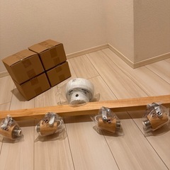 【LOWYA】[4灯] シーリングライト スポットライト LED電球対応 リモコン付き 異素材MIX：ナチュラル の画像