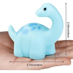 光る恐竜型バスおもちゃ6個セットの画像