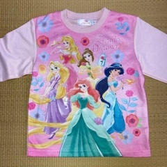 ディズニー プリンセス パジャマ 120サイズ ピンク 長袖 長ズボンの画像