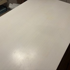 無垢材ダイニングテーブル ホワイトの画像