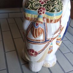 陶器製 象の鉢置き  さしあげます　の画像