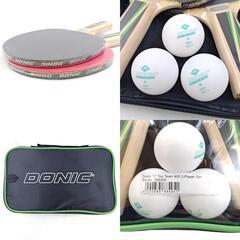 【未使用】ドニック トップチーム400  卓球 ラケット 2本 ボール ケース セット 788495 DONICの画像